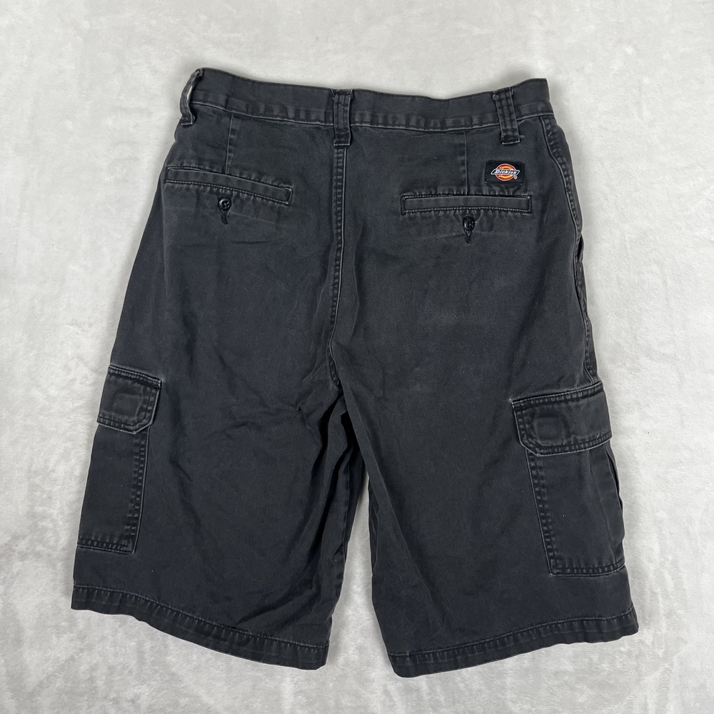 Dickies Cargo Shorts Mens 30 Black Canvas 12 Inseam Relaxed Fit Workwear Utility
